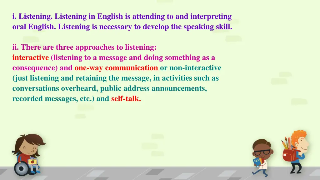 i listening listening in english is attending