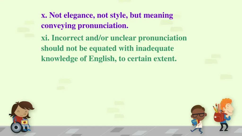 x not elegance not style but meaning conveying