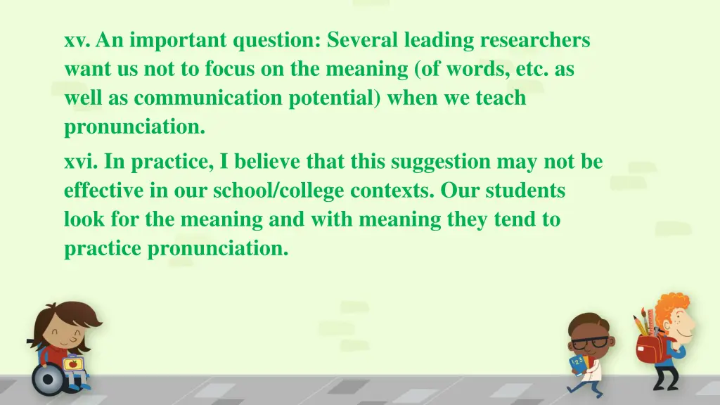 xv an important question several leading