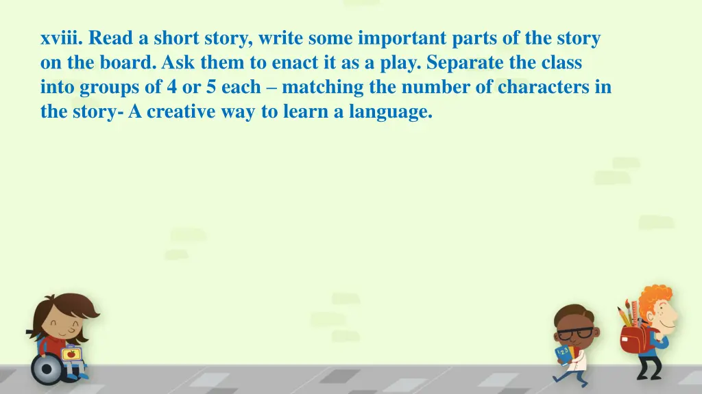 xviii read a short story write some important