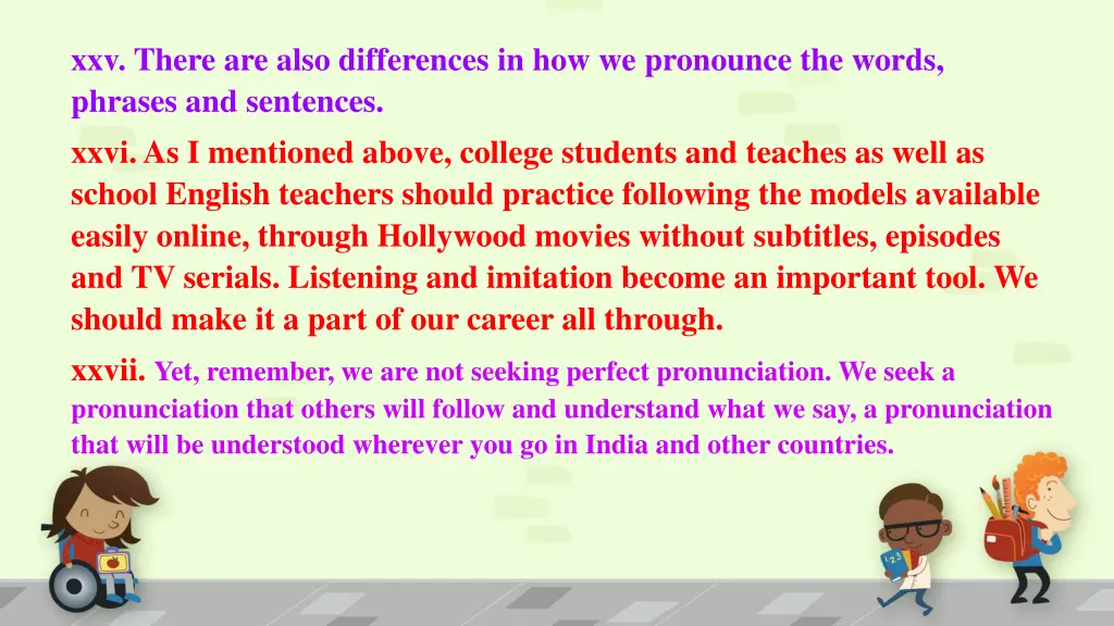 xxv there are also differences