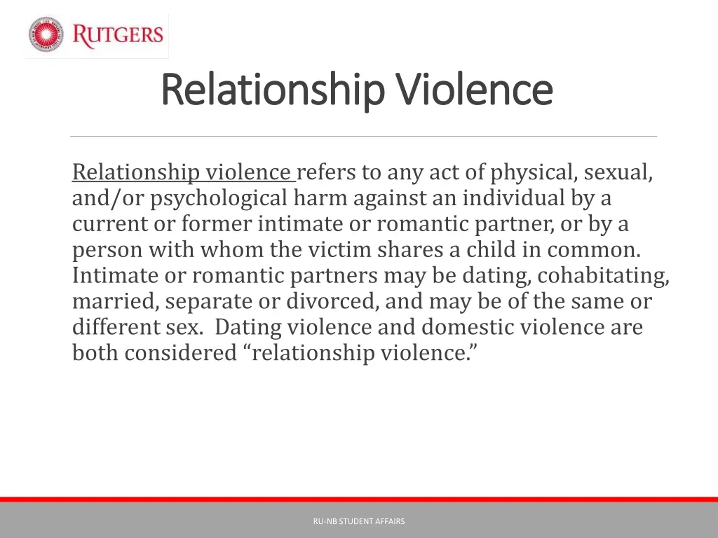 relationship violence relationship violence