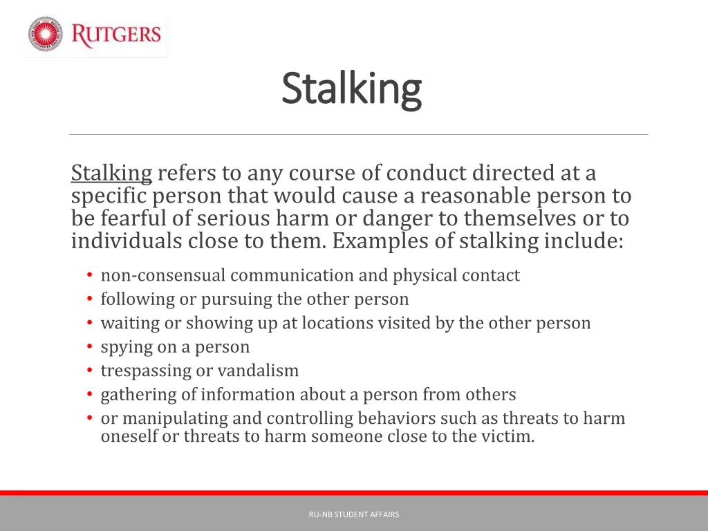 stalking stalking