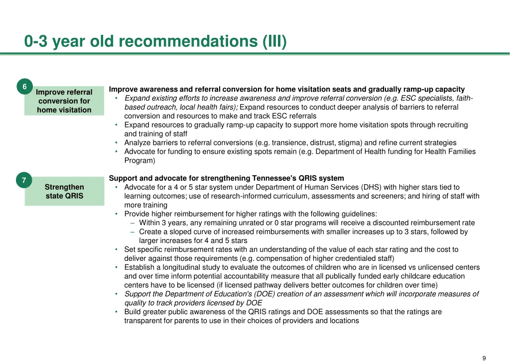 0 3 year old recommendations iii