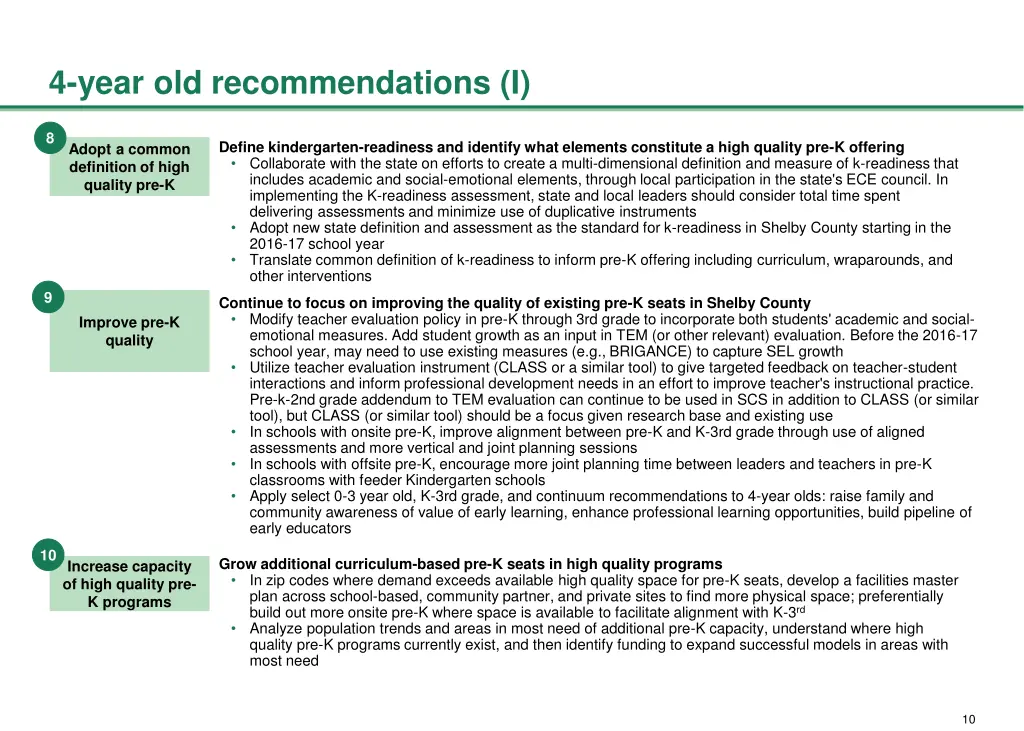 4 year old recommendations i