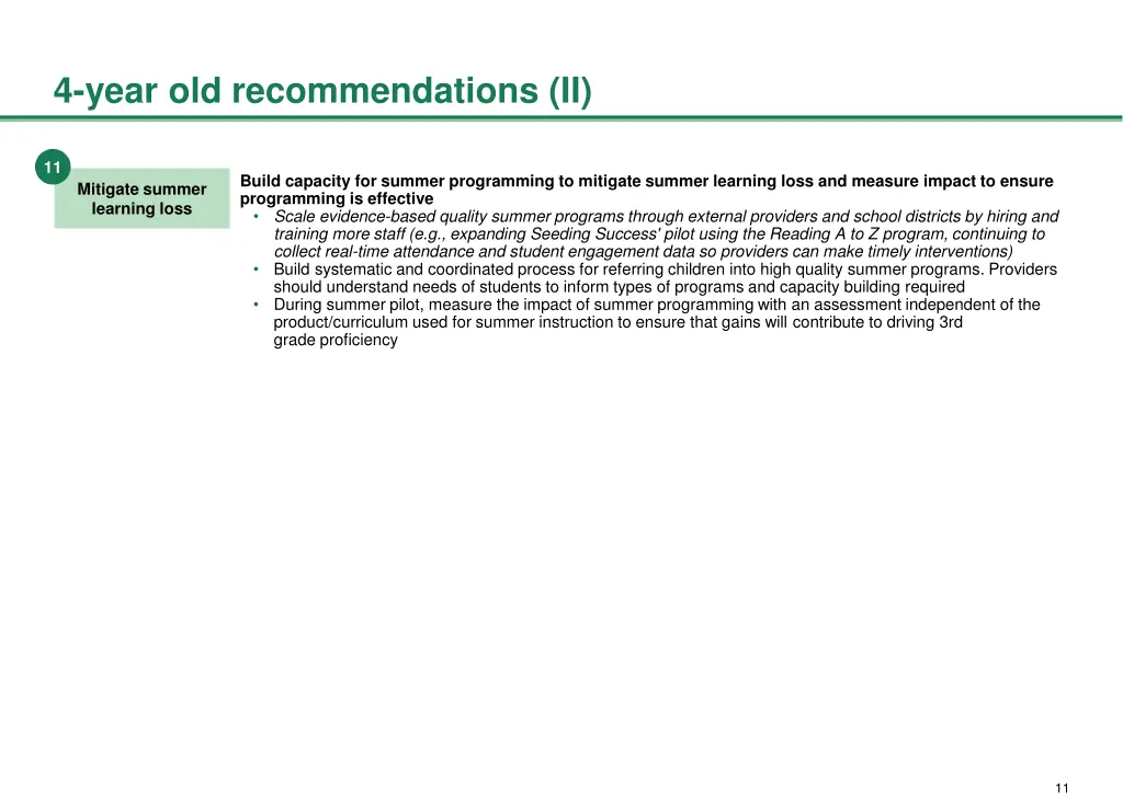 4 year old recommendations ii