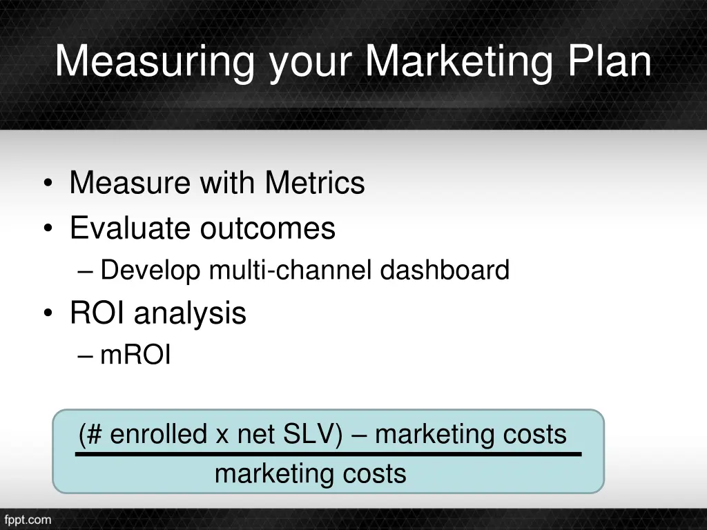 measuring your marketing plan 1