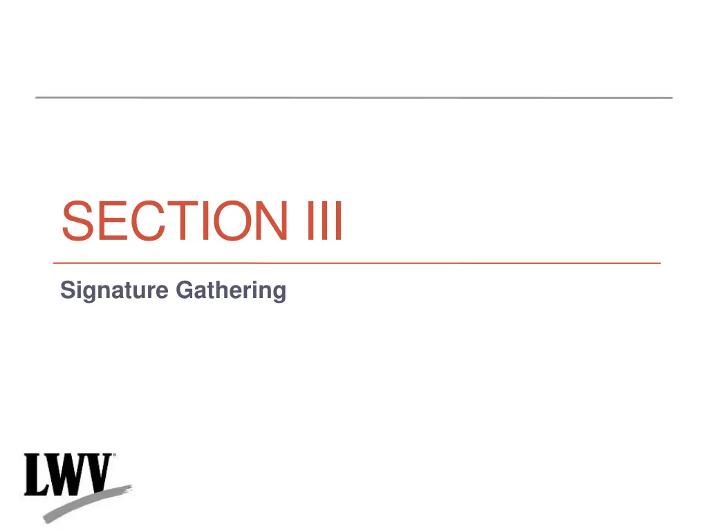 section iii