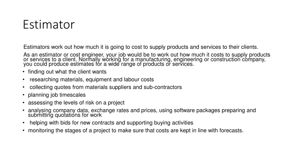 estimator