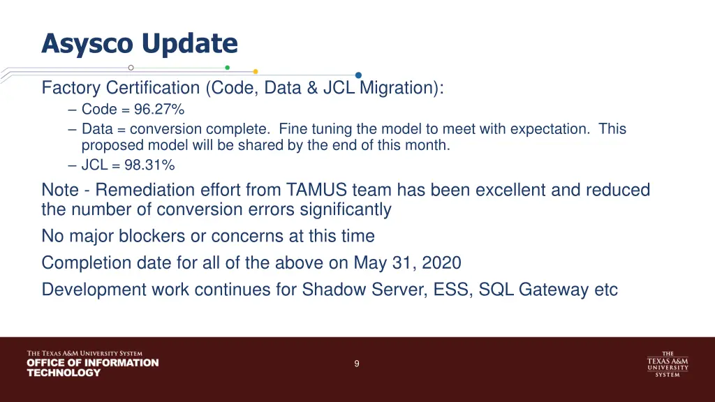asysco update
