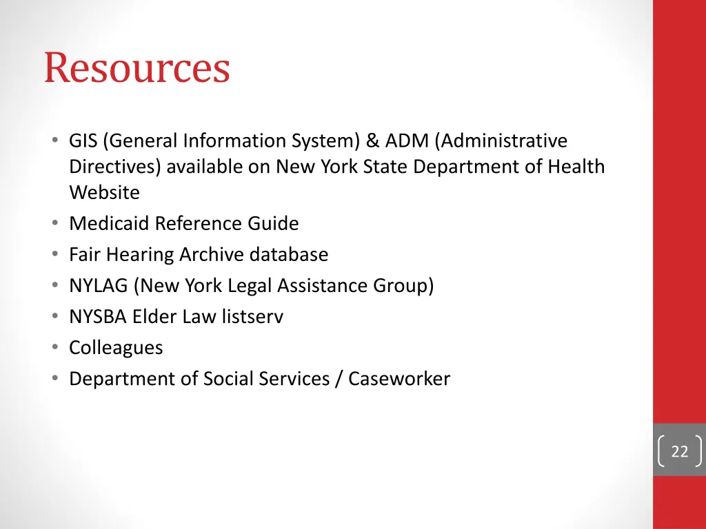 resources