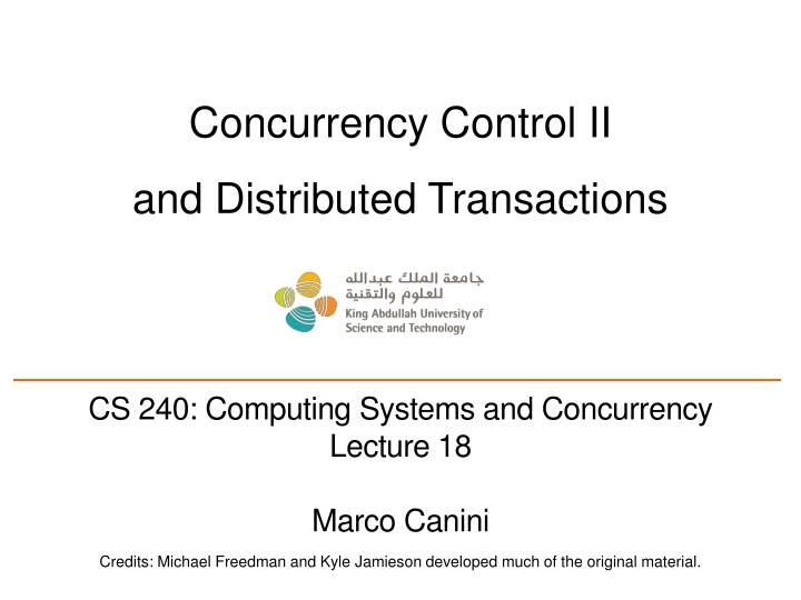 concurrency control ii