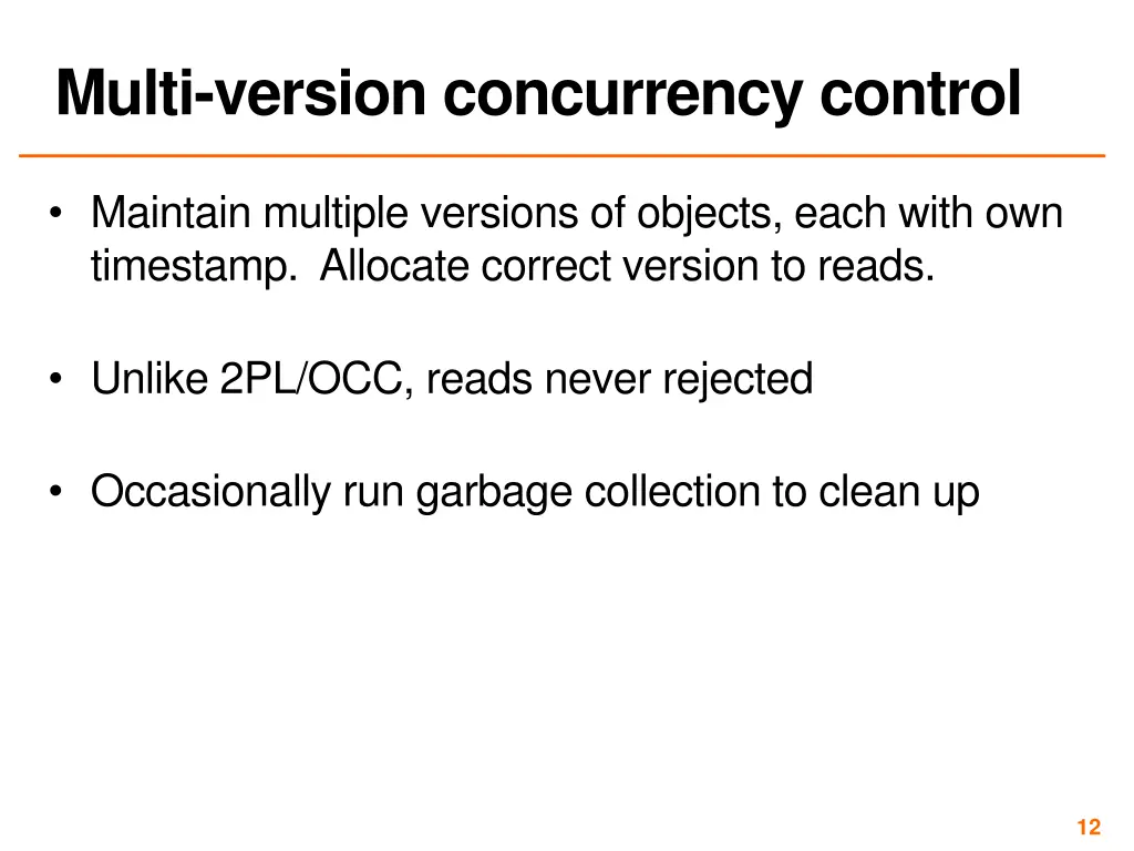 multi version concurrency control 2