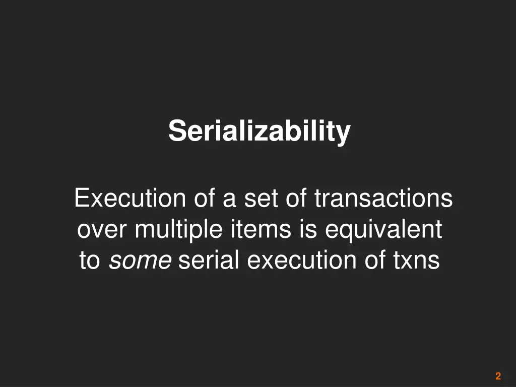 serializability