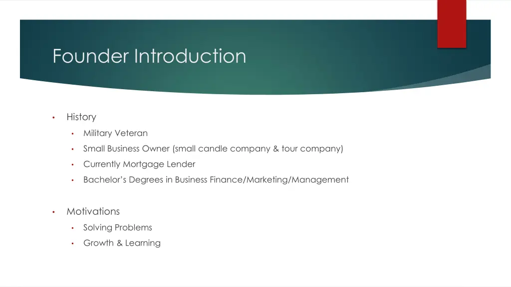 founder introduction