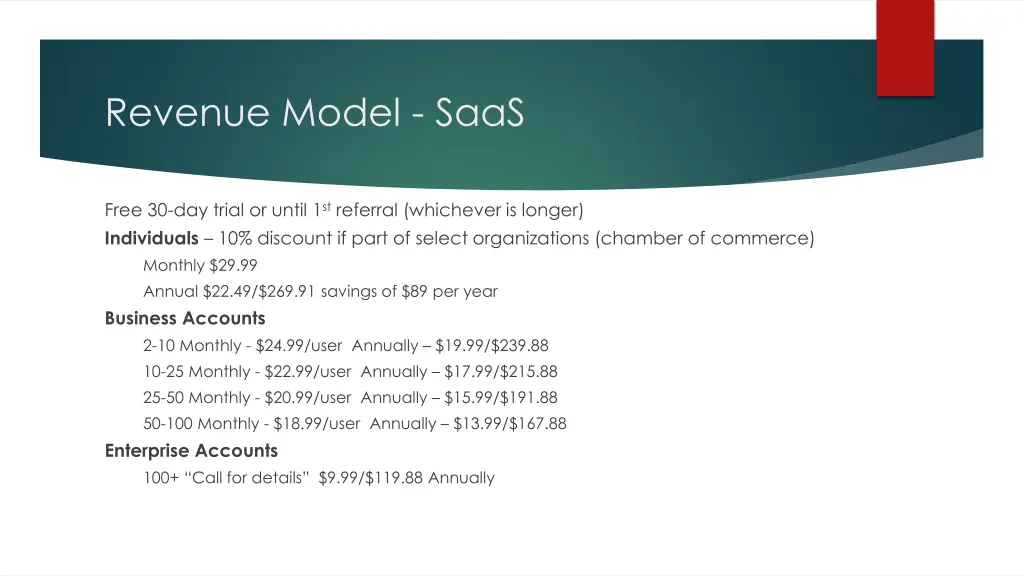 revenue model saas