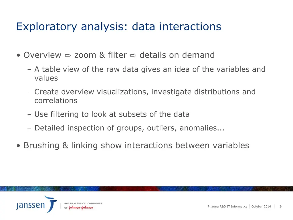 exploratory analysis data interactions