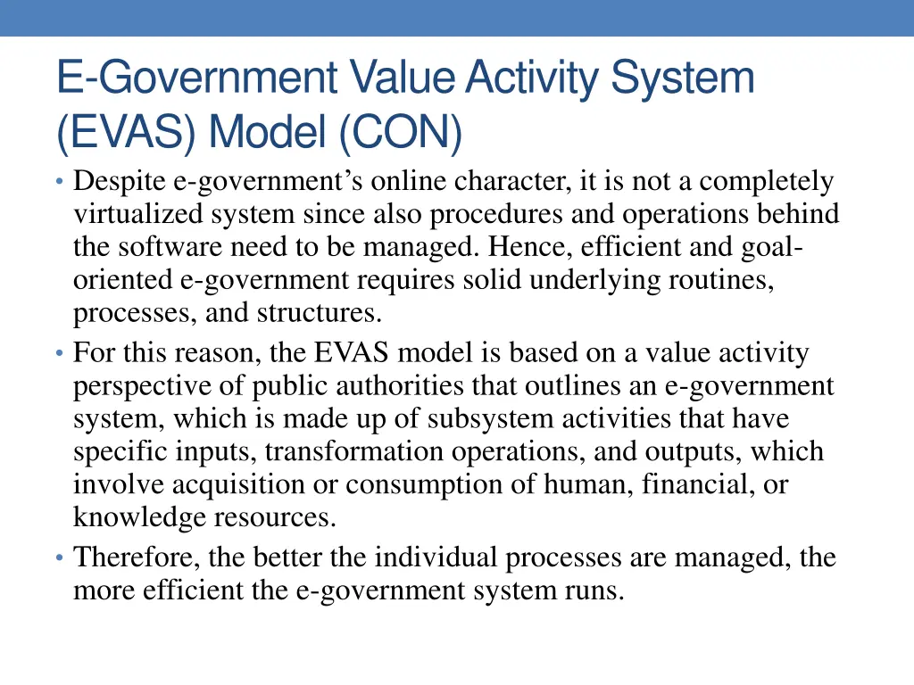 e government value activity system evas model 1
