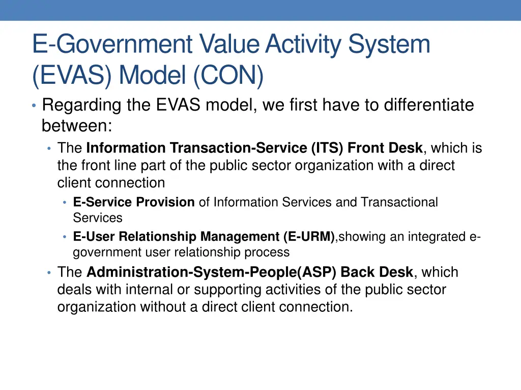 e government value activity system evas model 2
