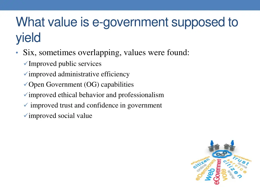 what value is e government supposed to yield