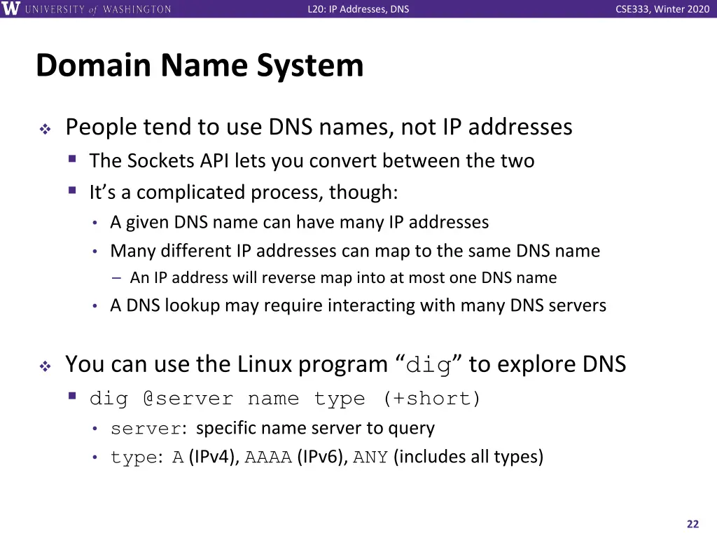 l20 ip addresses dns 21