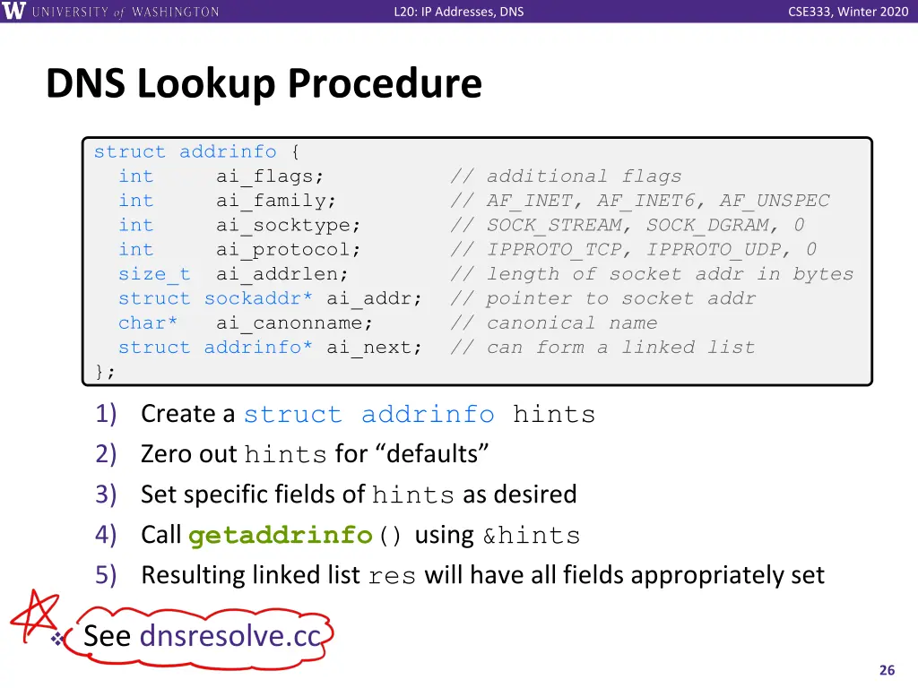 l20 ip addresses dns 25