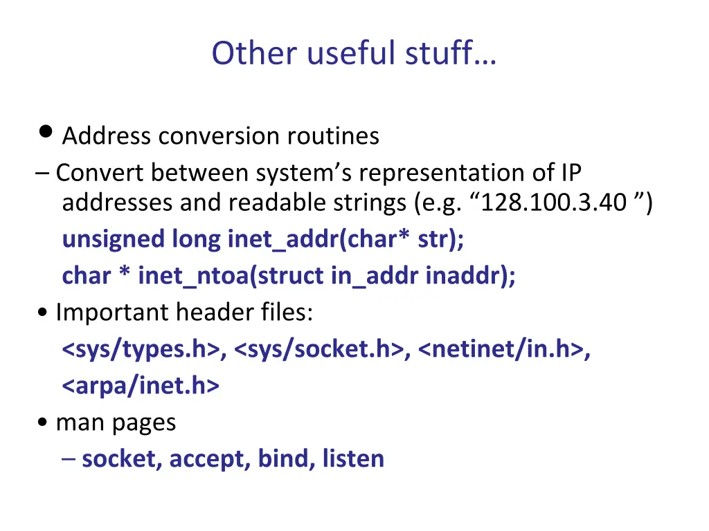 other useful stuff