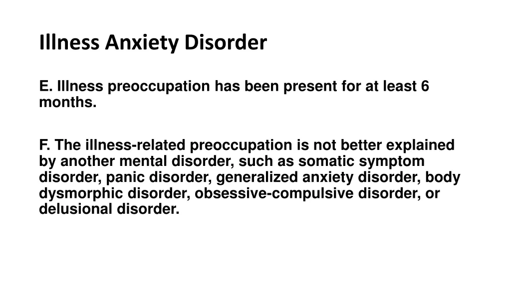 illness anxiety disorder 2