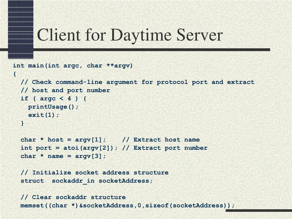 client for daytime server 2