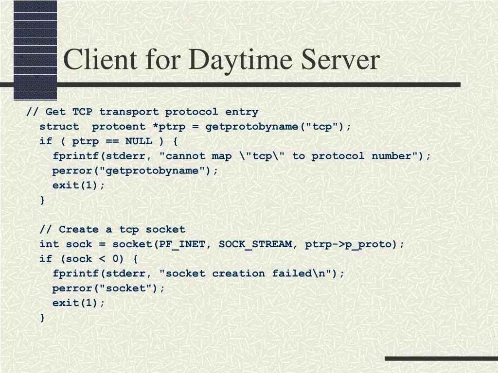 client for daytime server 4