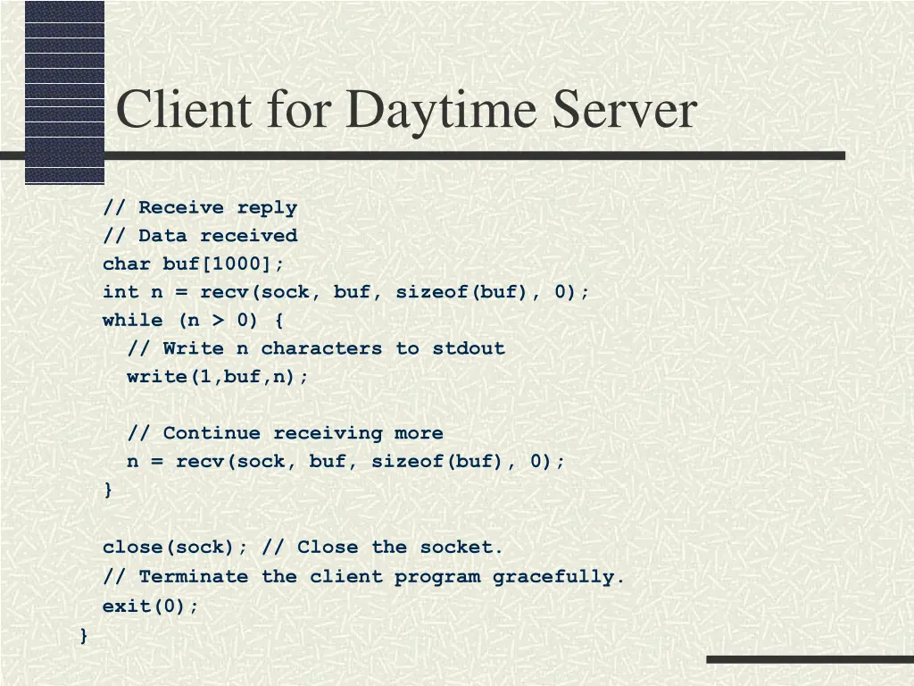 client for daytime server 6