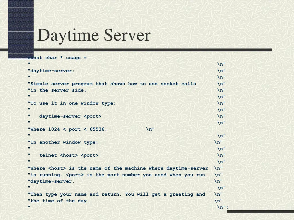 daytime server