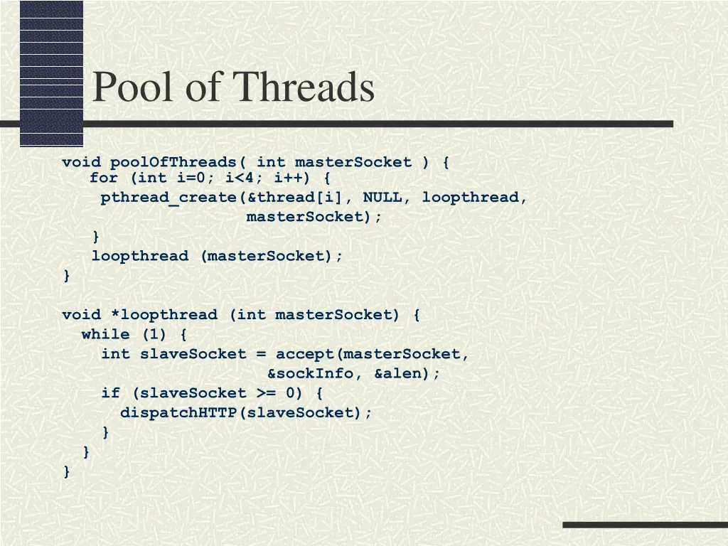 pool of threads