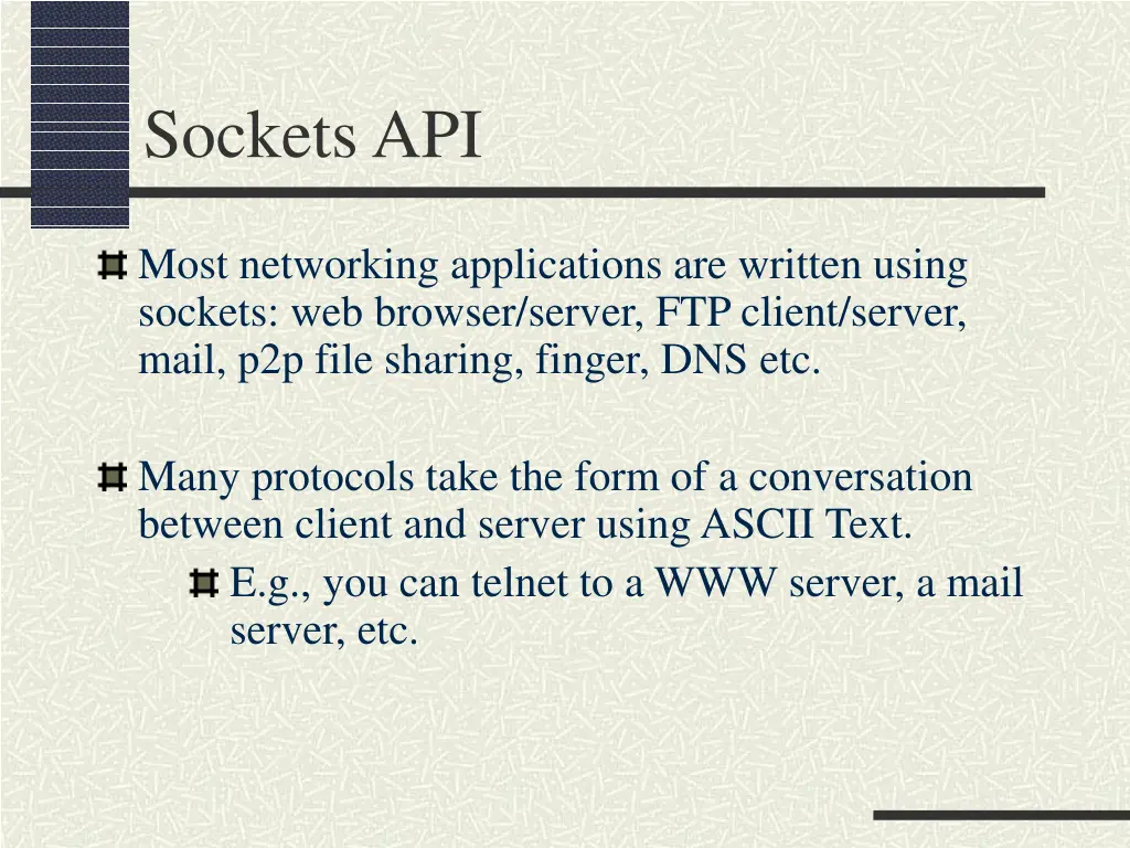 sockets api 2