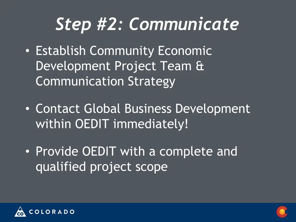 step 2 communicate