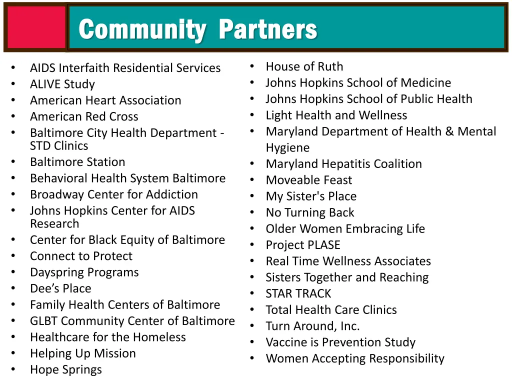 community community partners