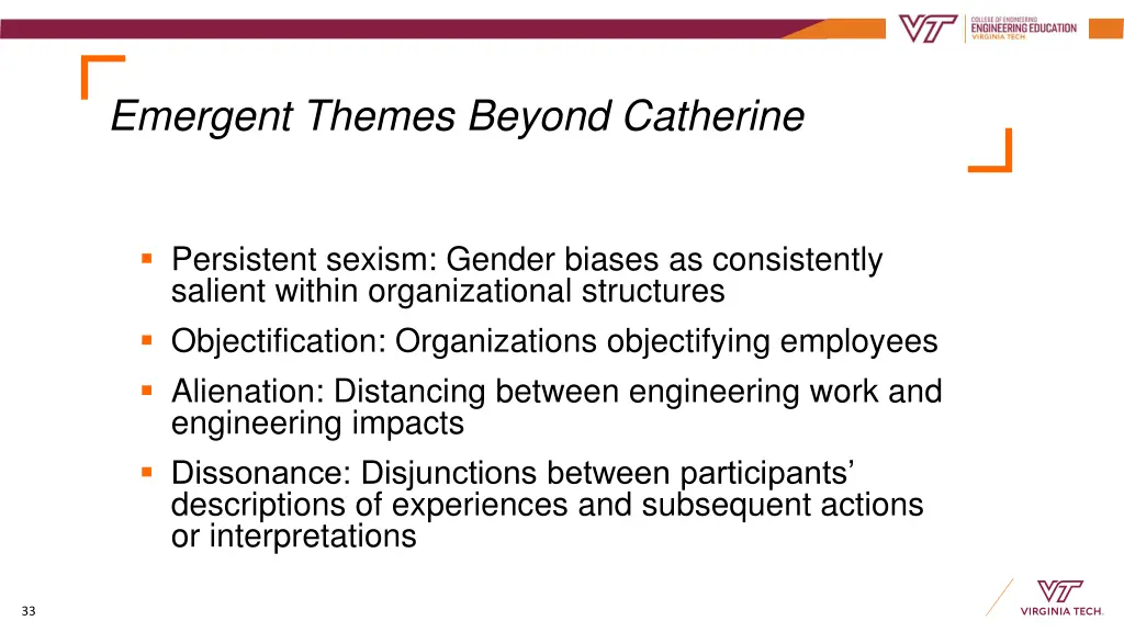 emergent themes beyond catherine