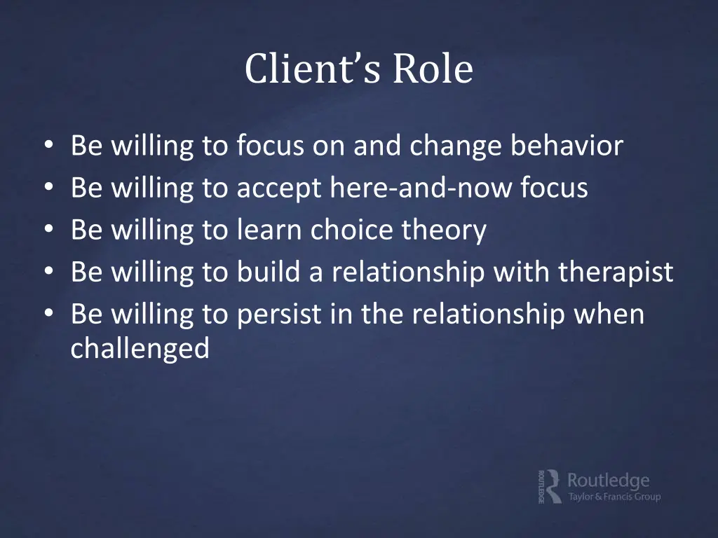 client s role
