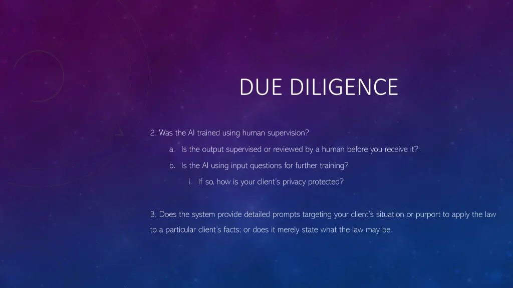 due diligence 1
