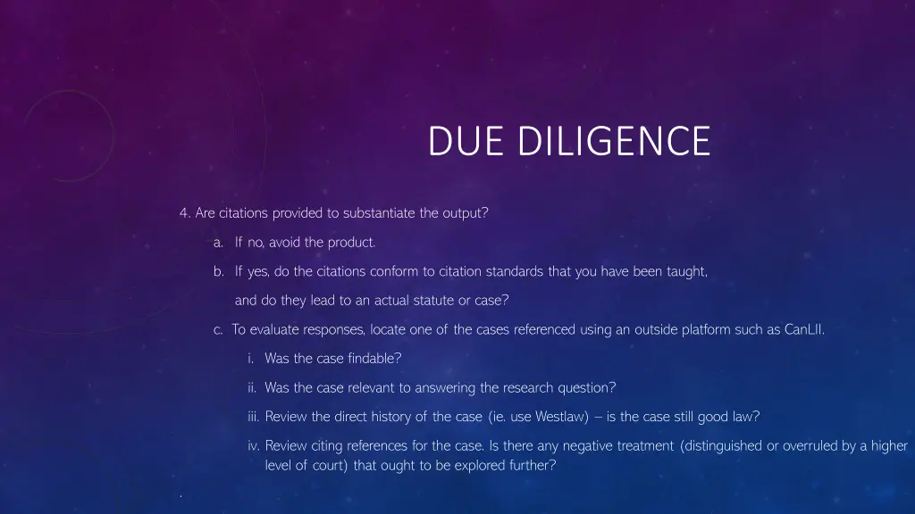due diligence 2