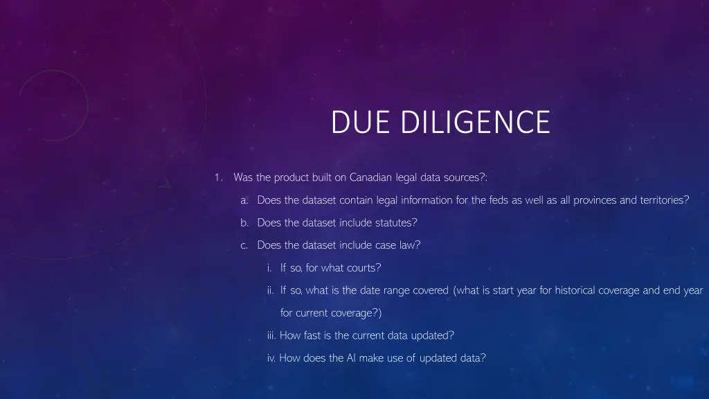 due diligence