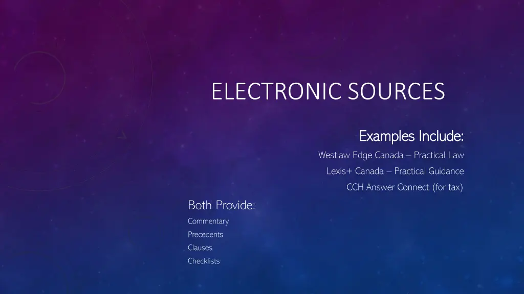 electronic sources