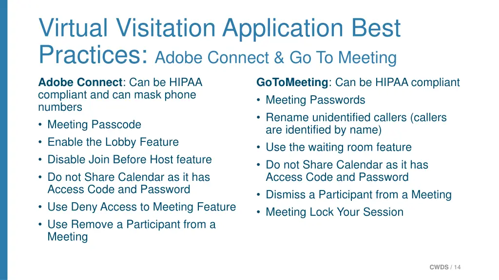 virtual visitation application best practices 2