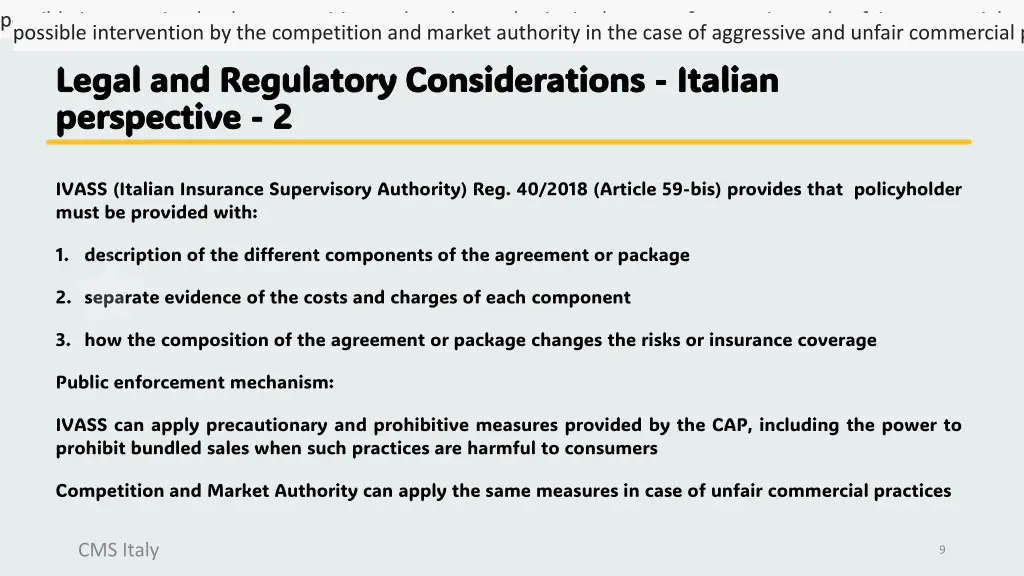 possible intervention by the competition