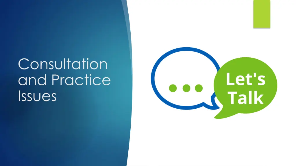 consultation and practice issues