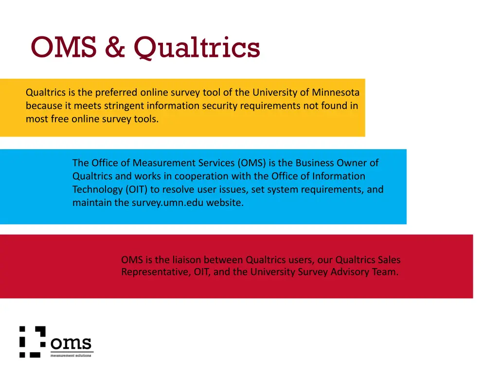 oms qualtrics