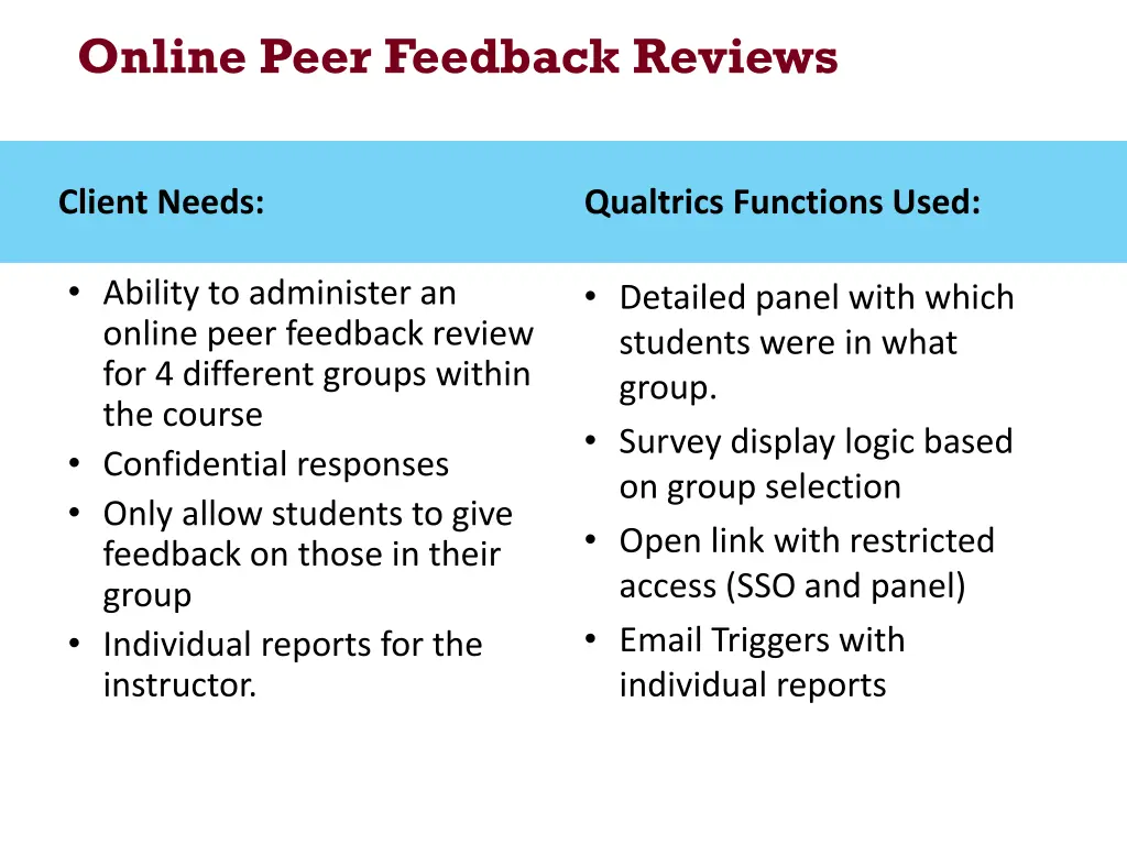 online peer feedback reviews