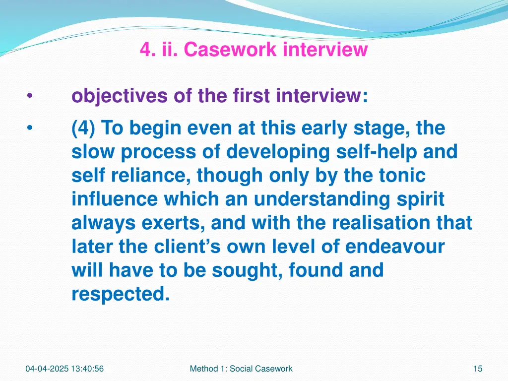 4 ii casework interview 2