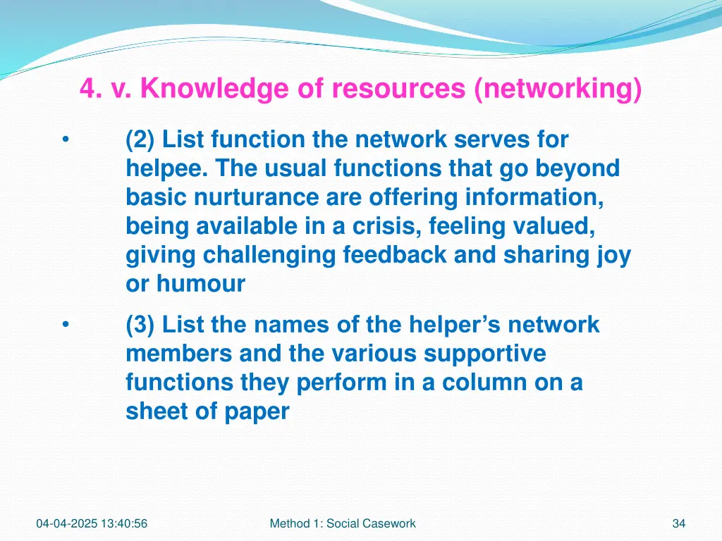 4 v knowledge of resources networking 1