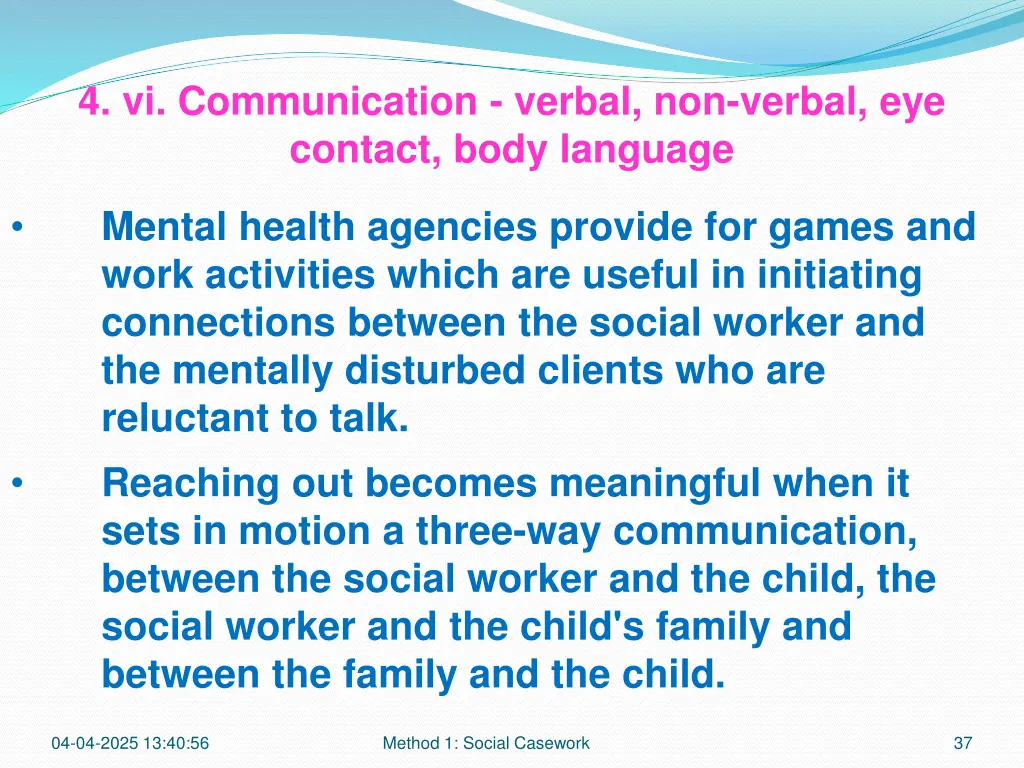4 vi communication verbal non verbal eye contact 1
